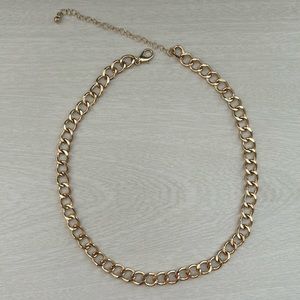 Gold Chain Necklace With Chunky Links And Adjustable Length